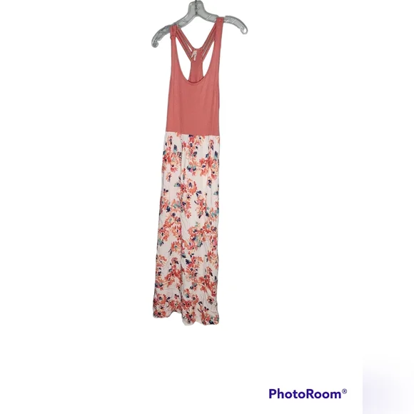 Mudd Dresses | Mudd Women's Floral Design Maxi Dress Size L | Color: Orange/White | Size: L | Ontrend54's Closet